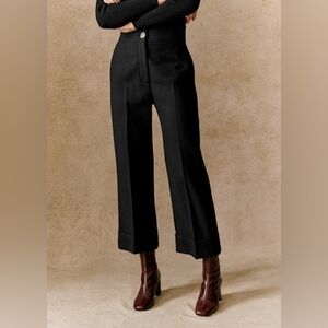 Sezane Damon Black Cropped Pants